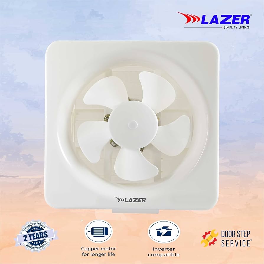 Lazer Exotica NS 200mm Ventilation Fan (White)