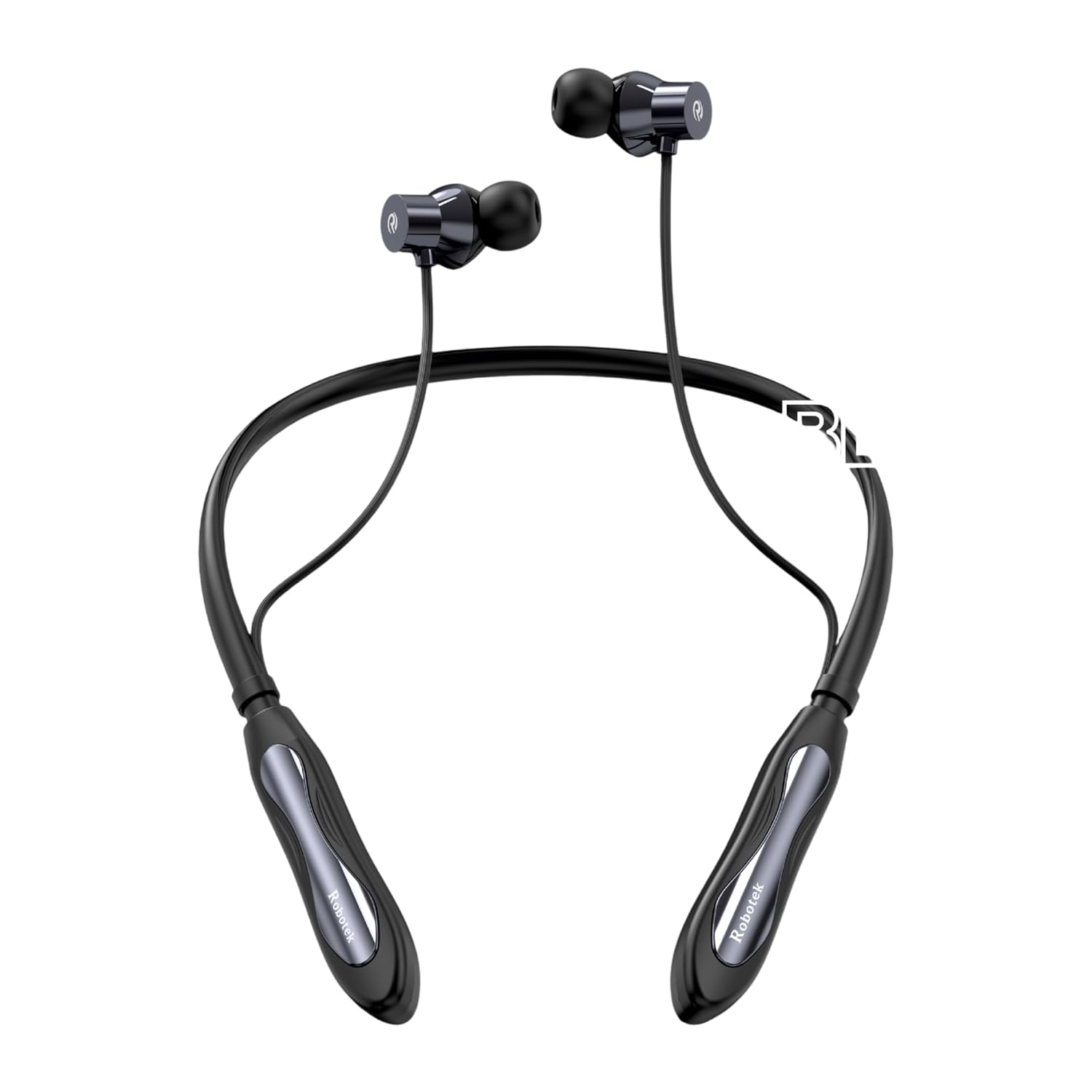 Robotek Primo Wireless Neckband Earphones with 70 Hours Playtime, Magnetic Earbuds & Deep Bass (Bluetooth, Type-C, IPX5)