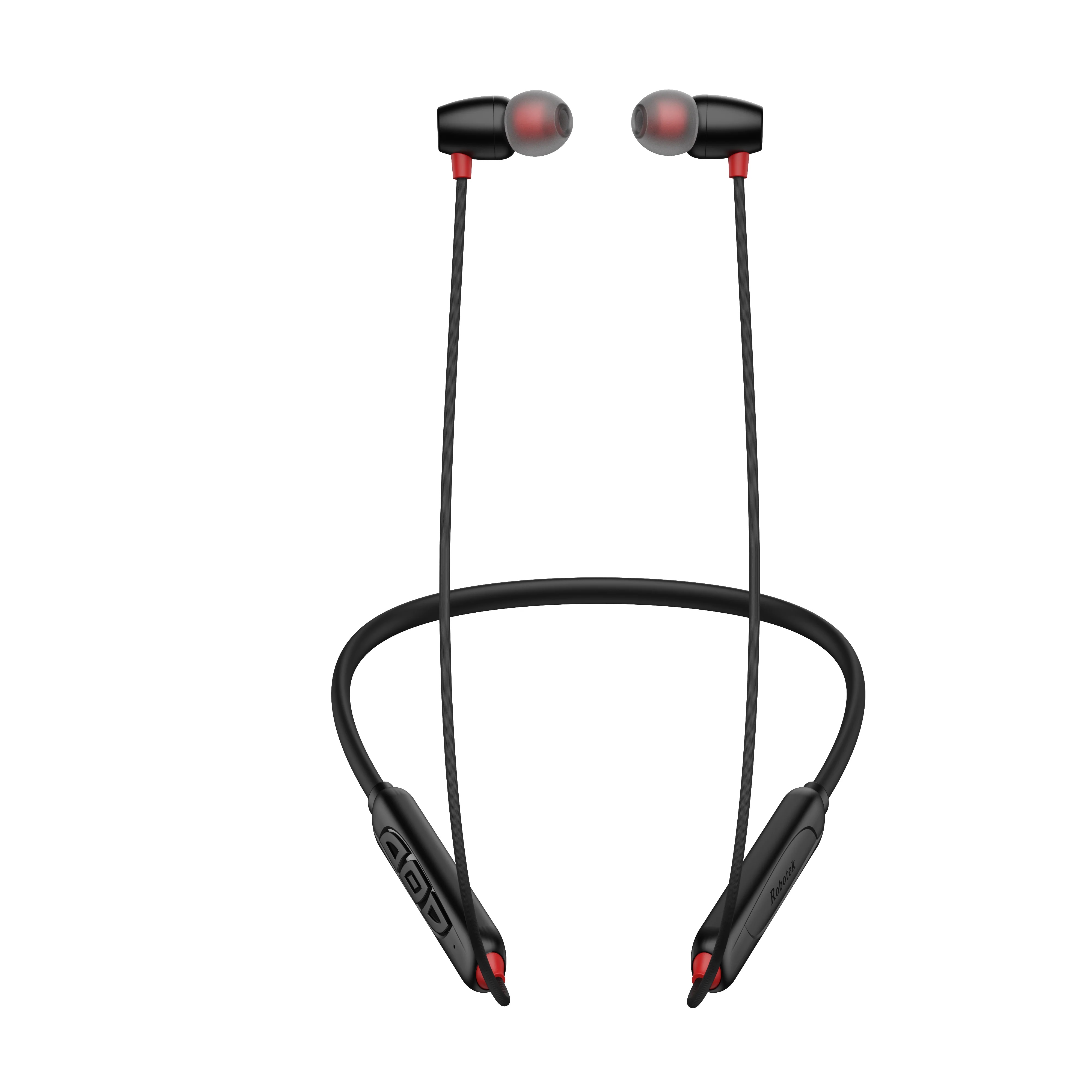 Robotek Surya Plus Wireless Neckband with 50H Playtime, Bluetooth 5.4, Type-C Fast Charging & Deep Bass