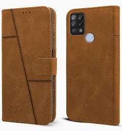 ONEEX Royal Series Leather Flip Cover for Tecno Pova